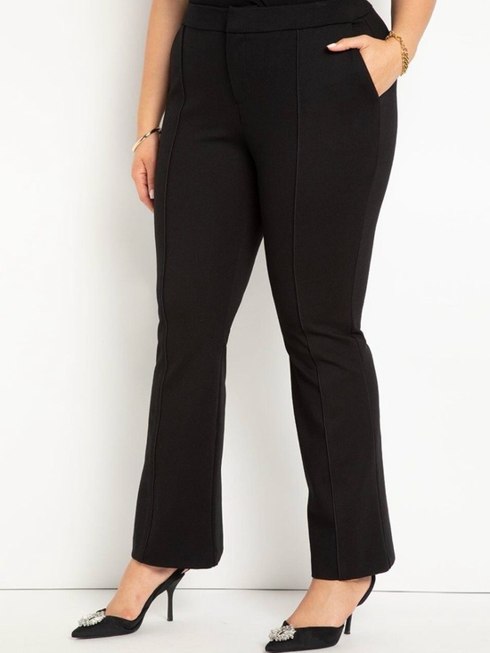 Eloquii Pants - ELOQUII Ultimate Stretch Flare Leg Ponte Pants Black Size 16